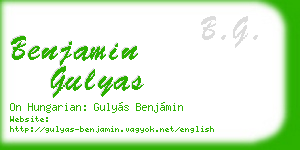 benjamin gulyas business card