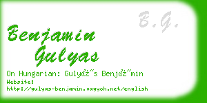 benjamin gulyas business card